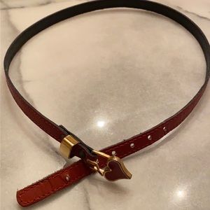 Red Belt with Red Heart ♥️ Buckle